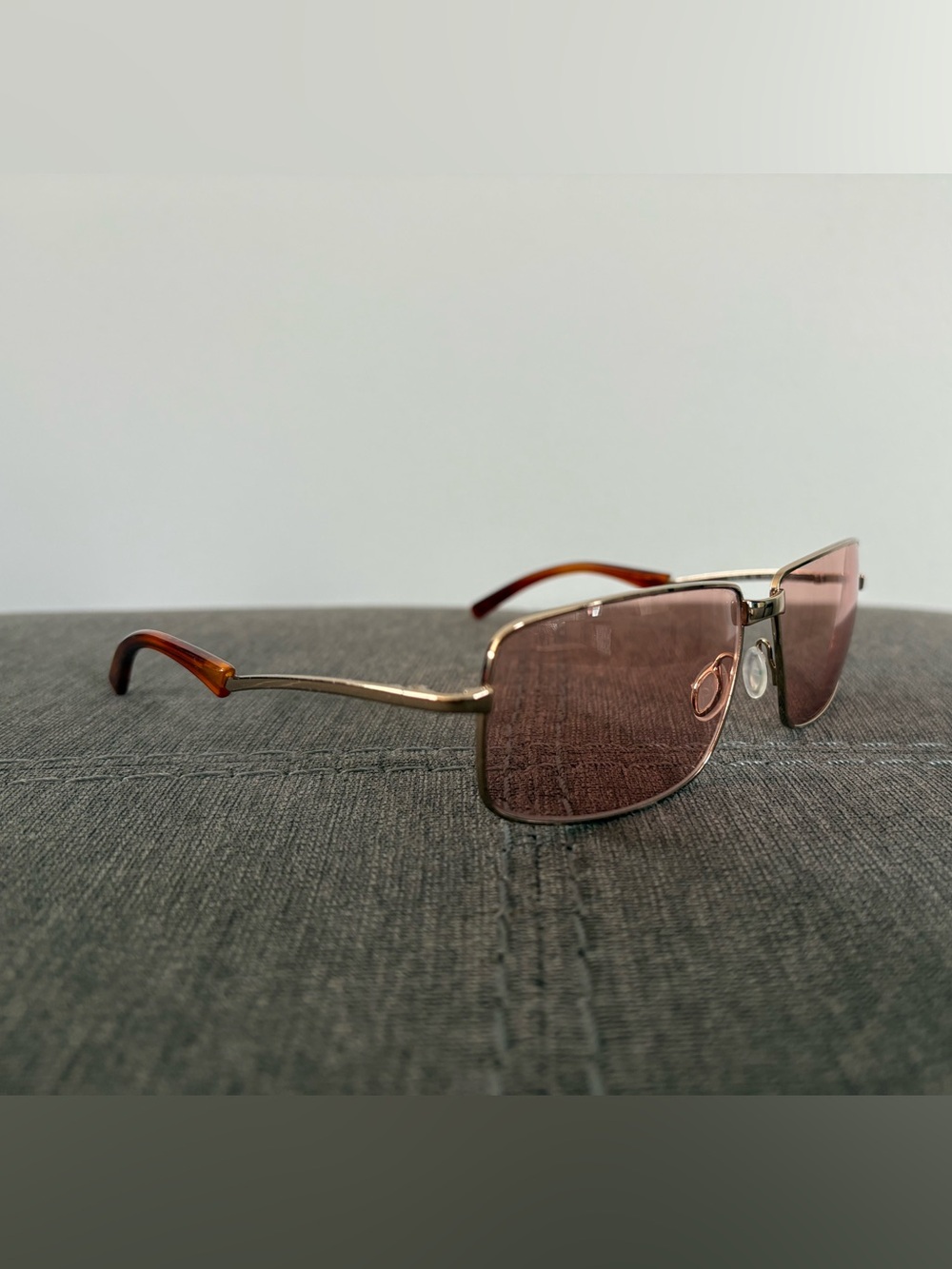 Vintage Prada SPR61B Sunglasses Gold Y2K Pink Gradient Tint